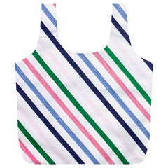 Retro Vintage Stripe Pattern Abstract Full Print Recycle Bag (xl)