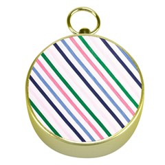 Retro Vintage Stripe Pattern Abstract Gold Compasses