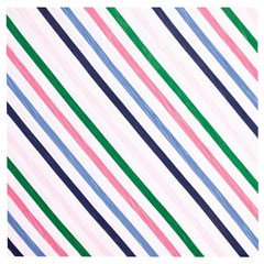 Retro Vintage Stripe Pattern Abstract Wooden Puzzle Square