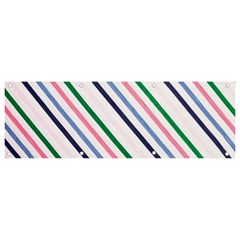 Retro Vintage Stripe Pattern Abstract Banner And Sign 9  X 3  by Maspions