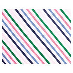 Retro Vintage Stripe Pattern Abstract Premium Plush Fleece Blanket (medium)