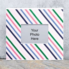 Retro Vintage Stripe Pattern Abstract White Wall Photo Frame 5  X 7 