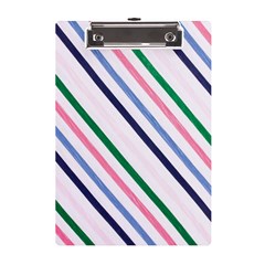 Retro Vintage Stripe Pattern Abstract A5 Acrylic Clipboard by Maspions