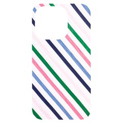 Retro Vintage Stripe Pattern Abstract Iphone 14 Pro Black Uv Print Case by Maspions