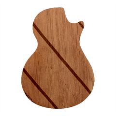 Retro Vintage Stripe Pattern Abstract Guitar Shape Wood Guitar Pick Holder Case And Picks Set by Maspions