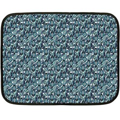 Blue Paisley Fleece Blanket (mini) by DinkovaArt