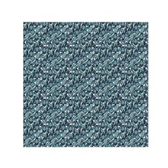 Blue Paisley Square Satin Scarf (30  X 30 )