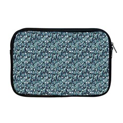 Blue Paisley Apple Macbook Pro 17  Zipper Case by DinkovaArt