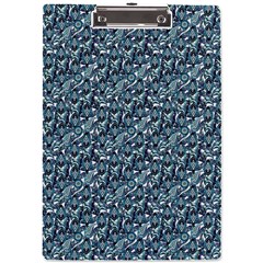 Blue Paisley A4 Acrylic Clipboard by DinkovaArt