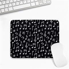 Chalk Music Notes Signs Seamless Pattern Small Mousepad by Ravend