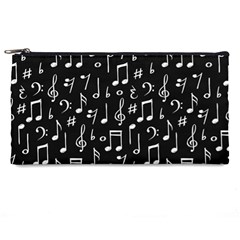 Chalk Music Notes Signs Seamless Pattern Pencil Case by Ravend