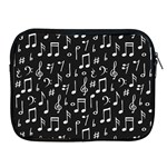 Chalk Music Notes Signs Seamless Pattern Apple iPad 2/3/4 Zipper Cases Front