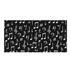 Chalk Music Notes Signs Seamless Pattern Satin Wrap 35  X 70  by Ravend