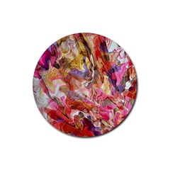 Abstract wings Rubber Coaster (Round)