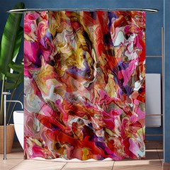 Abstract Wings Shower Curtain 60  X 72  (medium)  by kaleidomarblingart