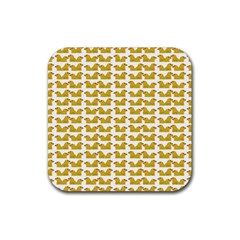 Little Bird Motif Pattern Wb Rubber Coaster (square) by dflcprintsclothing