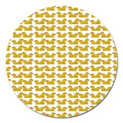 Little Bird Motif Pattern Wb Magnet 5  (round) by dflcprintsclothing