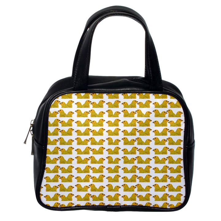 Little Bird Motif Pattern Wb Classic Handbag (One Side)