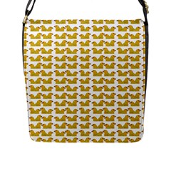 Little Bird Motif Pattern Wb Flap Closure Messenger Bag (l) by dflcprintsclothing