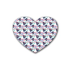 Beautiful Pattern Rubber Heart Coaster (4 Pack) by Sparkle