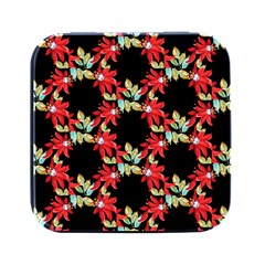 Floral Geometry Square Metal Box (black) by Sparkle