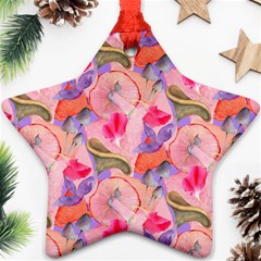 Pink Glowing Flowers Ornament (star)