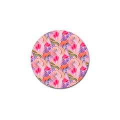 Pink Glowing Flowers Golf Ball Marker (4 Pack) by Sparkle