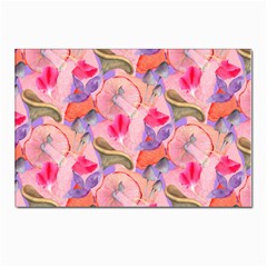 Pink Glowing Flowers Postcard 4 x 6  (pkg Of 10) by Sparkle