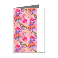 Pink Glowing Flowers Mini Greeting Card by Sparkle