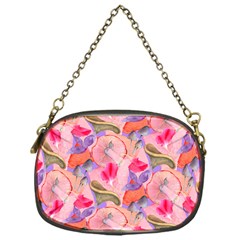 Pink Glowing Flowers Chain Purse (one Side) by Sparkle