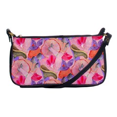 Pink Glowing Flowers Shoulder Clutch Bag by Sparkle