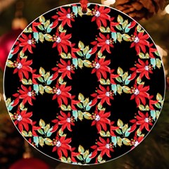 Floral Geometry Uv Print Acrylic Ornament Round by Sparkle