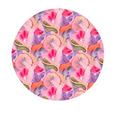 Pink Glowing Flowers Mini Round Pill Box (pack Of 3) by Sparkle