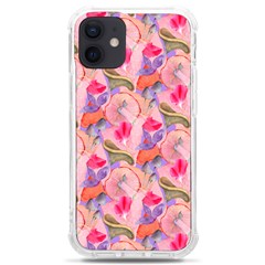 Pink Glowing Flowers Iphone 12 Mini Tpu Uv Print Case	 by Sparkle