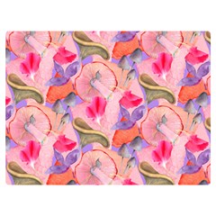 Pink Glowing Flowers Two Sides Premium Plush Fleece Blanket (baby Size) by Sparkle