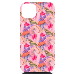 Pink Glowing Flowers Iphone 14 Plus Black Uv Print Case by Sparkle