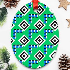 Beauitiful Geometry Oval Ornament (two Sides)