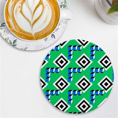 Beauitiful Geometry Uv Print Round Tile Coaster by Sparkle