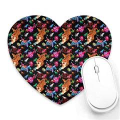 Beautiful Pattern Heart Mousepad by Sparkle