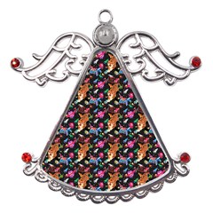 Beautiful Pattern Metal Angel With Crystal Ornament