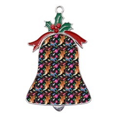 Beautiful Pattern Metal Holly Leaf Bell Ornament