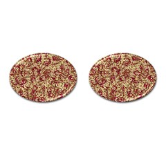 Apple Leftovers Collage Random Pattern Cufflinks (oval)