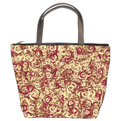 Apple Leftovers Collage Random Pattern Bucket Bag