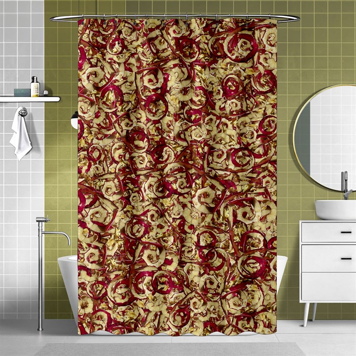 Apple Leftovers Collage Random Pattern Shower Curtain 48  x 72  (Small) 