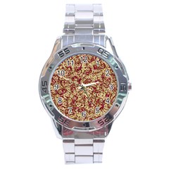 Apple Leftovers Collage Random Pattern Stainless Steel Analogue Watch