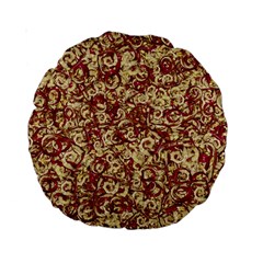 Apple Leftovers Collage Random Pattern Standard 15  Premium Round Cushions