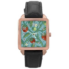 Spring Time Rose Gold Leather Watch  by AlexandrouPrints