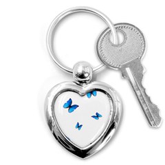 Butterfly-blue-phengaris Key Chain (Heart)