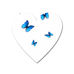 Butterfly-blue-phengaris Heart Magnet