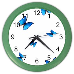 Butterfly-blue-phengaris Color Wall Clock by saad11